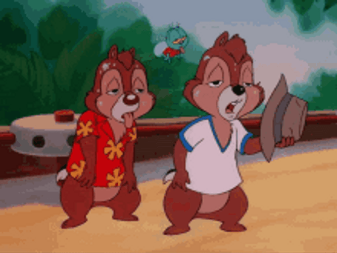 Chip 'n Dale Rescue Rangers Sweating Hot Weather GIF
