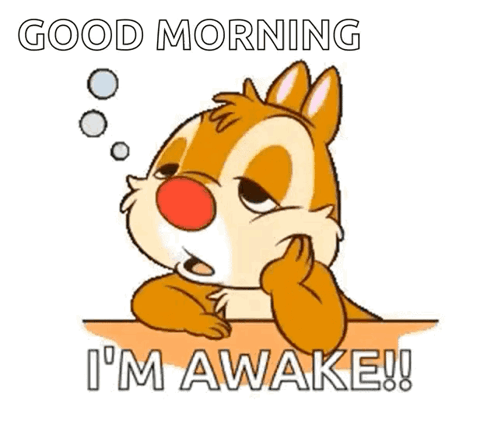 Chipmunk Saying Good Morning
