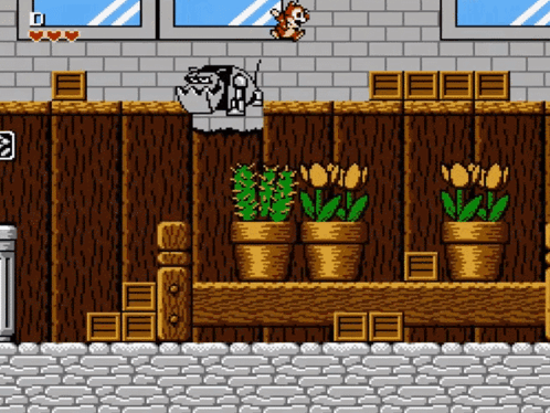 Chipmunk Standing on Ledge Video Game