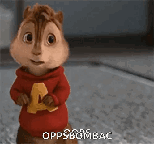 Chipmunk With Glasses And Blue Sweater Walking GIF