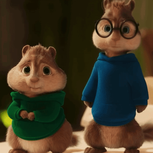 Chipmunks Serious Talk GIF