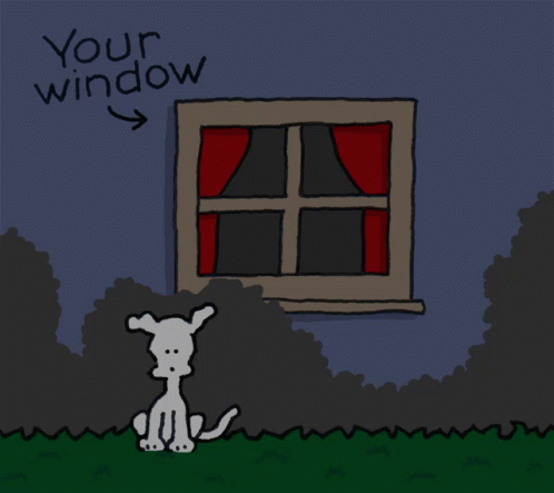 Chippy Animated Dog Your Window GIF