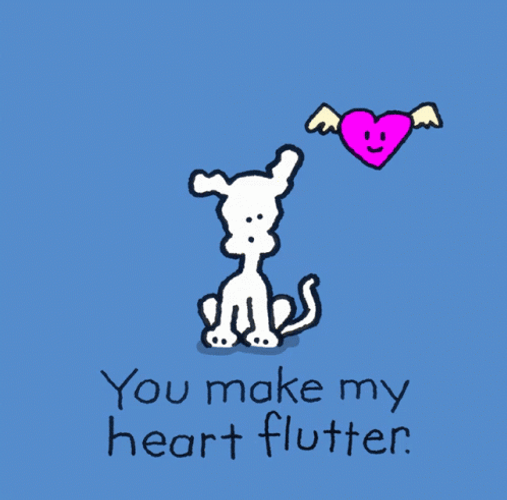 Chippy Dog You Make My Heart Flutter GIF