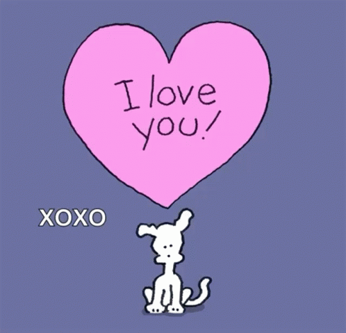 Chippy The Cartoon Dog I Love You GIF