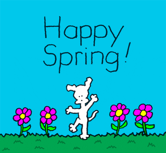 Chippy The Dog Happy Spring GIF