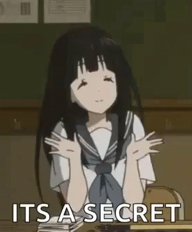 Chitanda Surprise It's A Secret Meme GIF