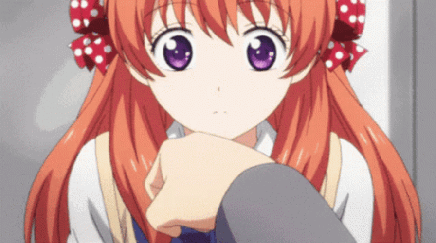 Chiyo Sakura Holding Yellow Anime Flower GIF
