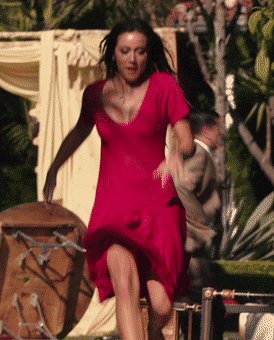 Chloe Bennet Looking Around Running GIF