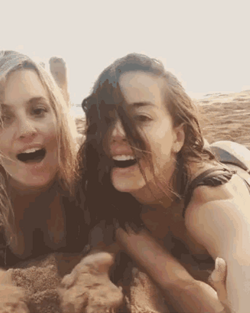 Chloe Bennet Relaxing At The Beach GIF