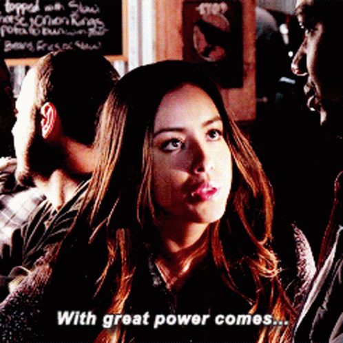 Chloe Bennet With Great Power Comes Great Responsibility GIF