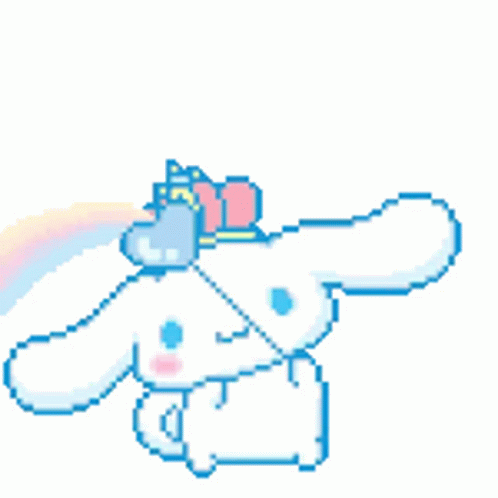 Chococat Cinnamoroll Heart Wand Rainbow GIF