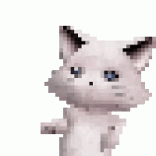 Chococat Pixelated Dancing White Cat GIF