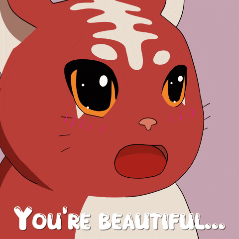 Chococat Redcat Lovey Eyes You're Beautiful GIF