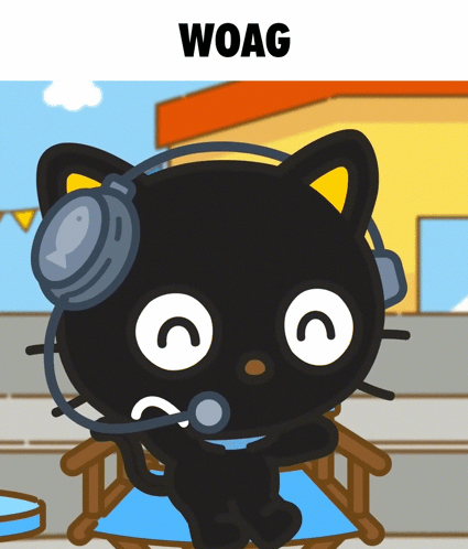 Chococat With Headphone Acting Cute GIF