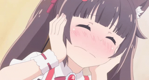 Chocola Flustered Nekopara Anime GIF