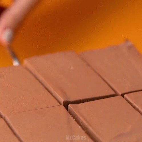 Chocolate Cake on Wooden Board with mr.cakes