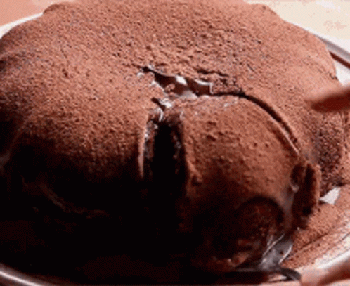 Chocolate Cake With a Bite Taken Out