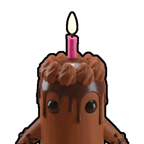 Chocolate Cake With Pink Candle