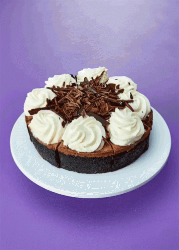 Chocolate Cake With Whipped Cream and Chocolate Shavings