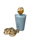 Chocolate Chip Dunked Glass Of Milk GIF