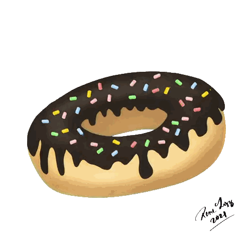 Chocolate Donut With Sprinkles 2021
