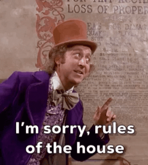 Chocolate Factory Willy Wonka House Rules GIF