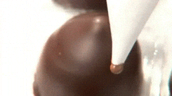 Chocolate Ganache Piping Decoration GIF