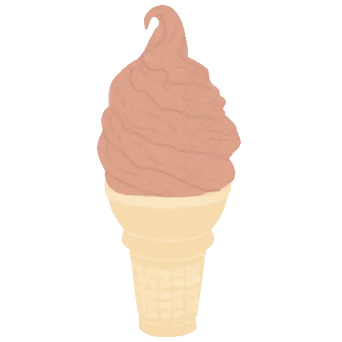 Chocolate Ice Cream Cone With Swirl