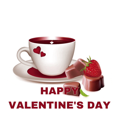 Chocolate Strawberry Drink Happy Valentine's Day GIF
