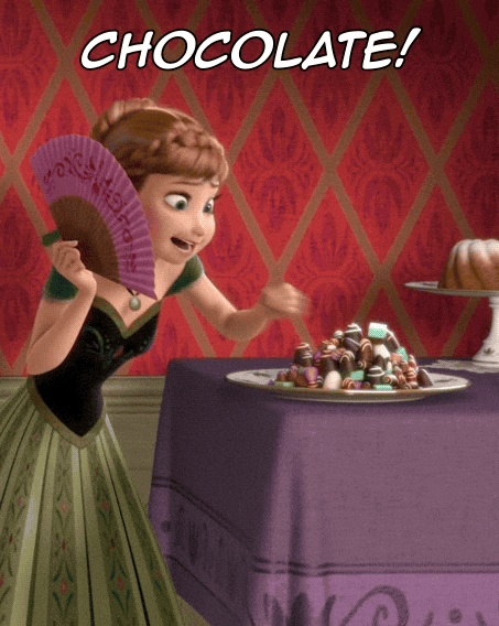 Chocolate Thief Anna Frozen GIF