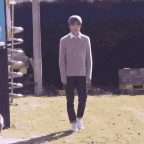 Choi Soobin Standing Straight Small Step GIF