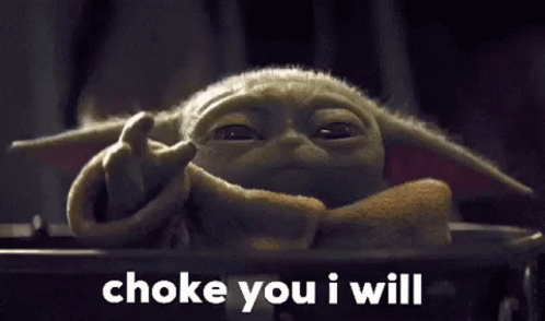 Star Wars Master Yoda Choke You GIF