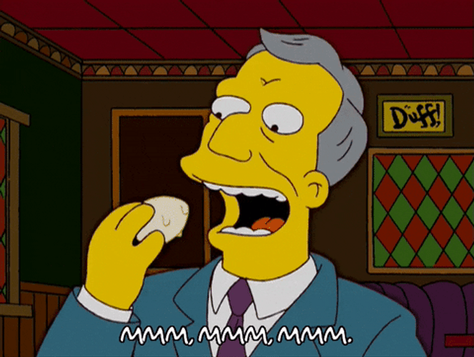 Choking Food Man Simpsons GIF 