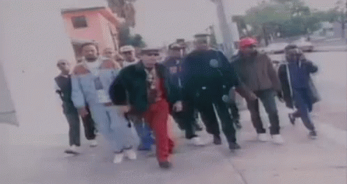 Cholo Walking In A Group GIF