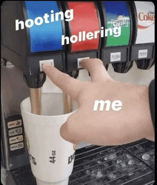 Choosing Between Hollering Drinks GIF