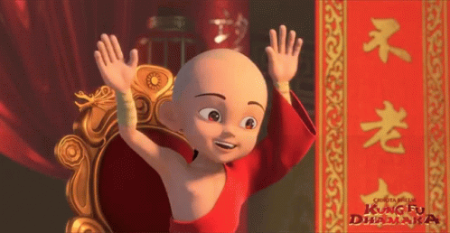 Choota Bheem Waving Hi GIF