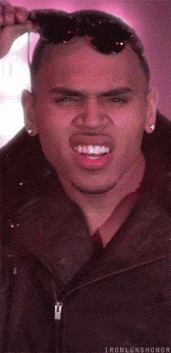 Chris Brown Confused Then Looks Around GIF