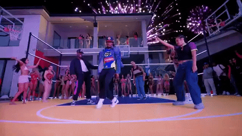 Chris Brown Showing Off Dance Moves GIF