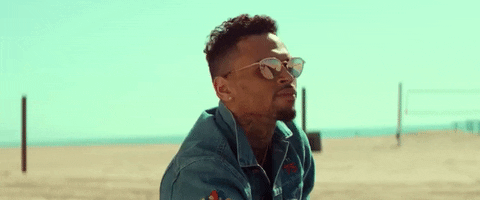 Chris Brown Sunglasses On Dessert GIF