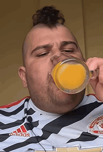 Chris Drinking Juice GIF
