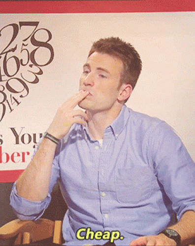 Chris Evans Cheap & Under Budget GIF