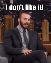 Chris Evans Dislike Reaction GIF