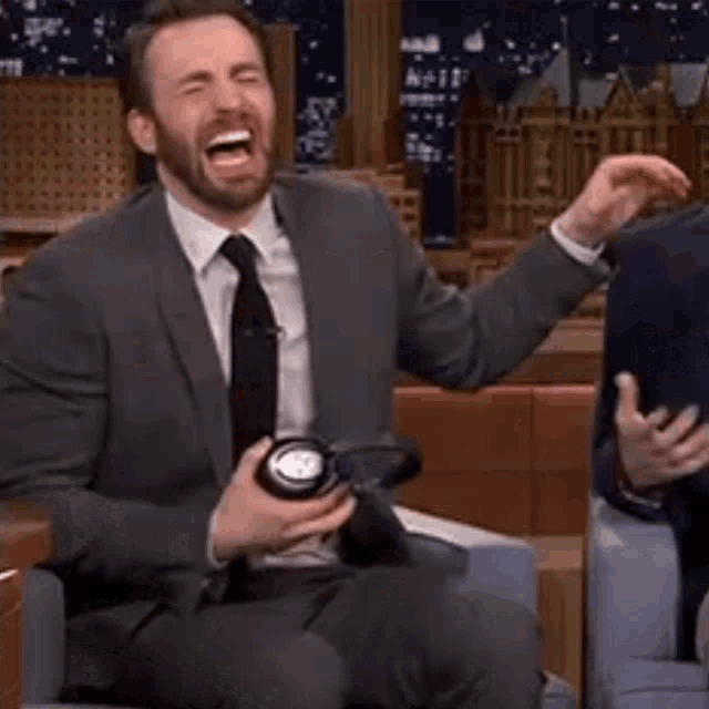 Chris Evans Laughing Meme GIF