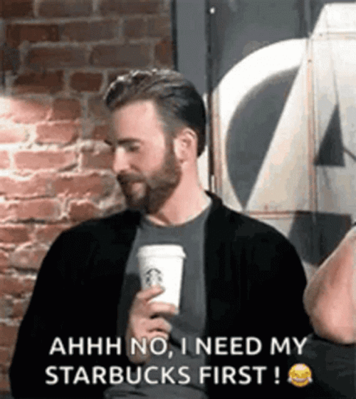 Chris Evans Starbucks First GIF