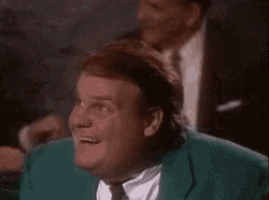 Chris Farley Smiling & Shocked Reaction GIF