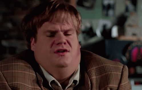 Chris Farley Tommy Boy Thinking GIF