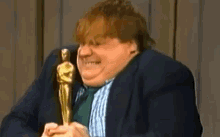 Chris Farley With Oscars Award GIF