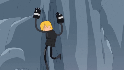 Chris Hanging In Mountain Animation GIF