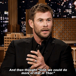 Chris Hemsworth Interview Hand Gestures GIF
