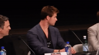 Chris Hemsworth Movie Press Conference GIF